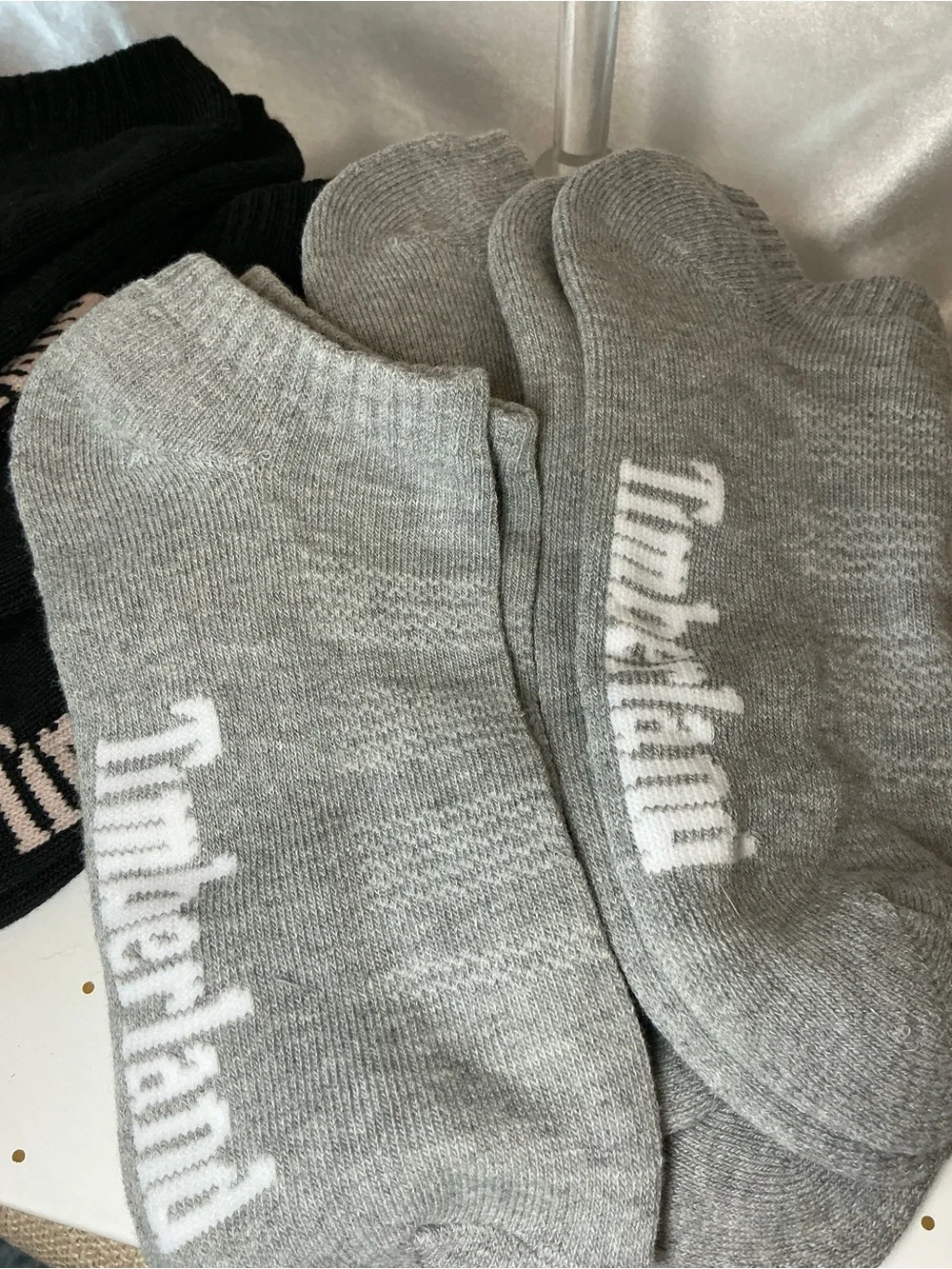 NWOT Timberland Ankle Socks — Black & Gray (6-Pack)